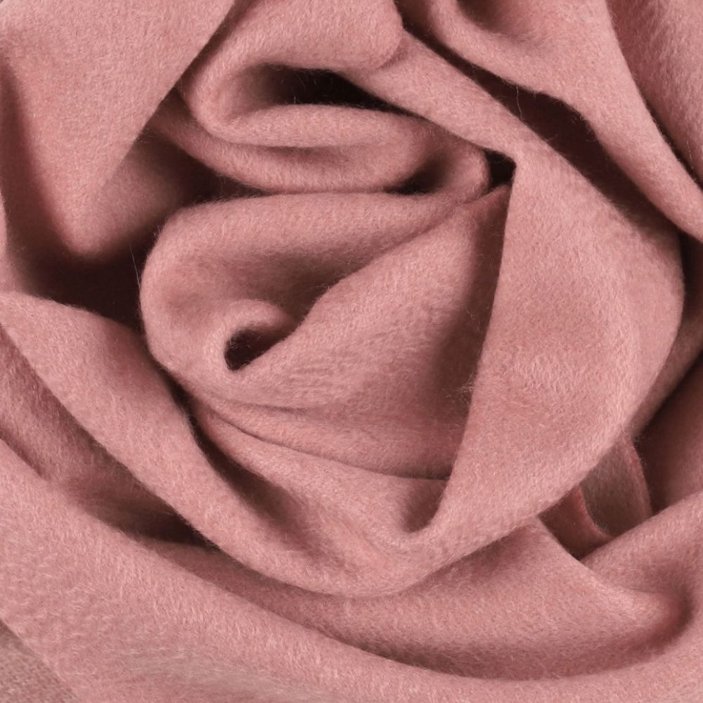 Sciarpa in cashmere tinta unita rosa cipria da donna Parigi