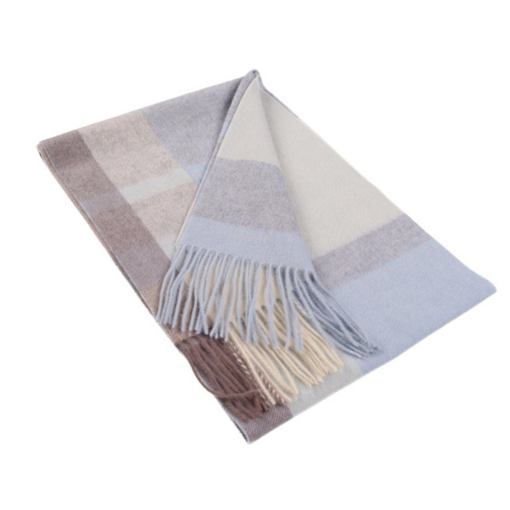Sciarpa blu a quadri in lana 100% – Londra (1)