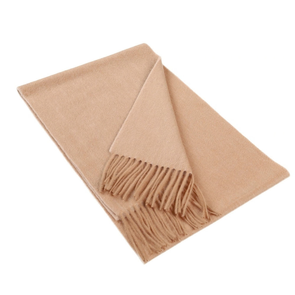 Sciarpa invernale beige chiaro in cashmere da donna Parigi (1)