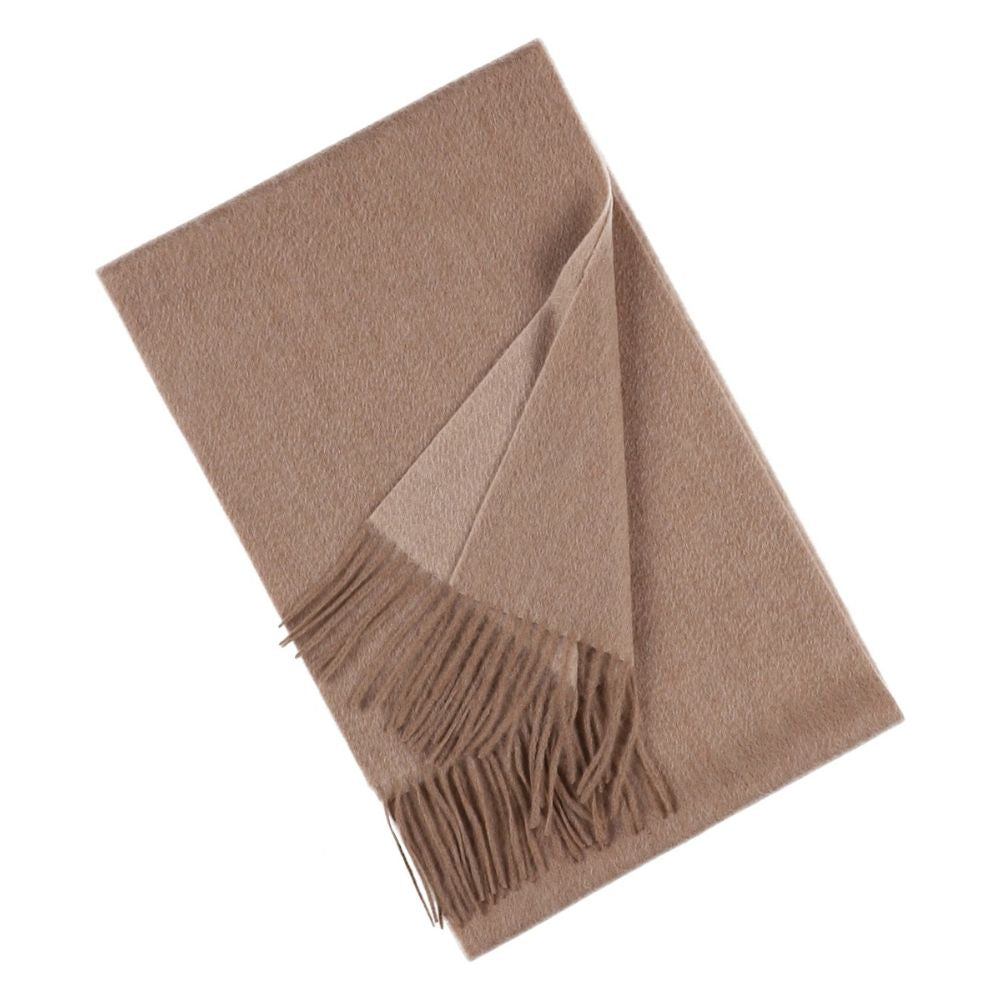 Sciarpa beige in cashmere tinta unita da donna Parigi (3)