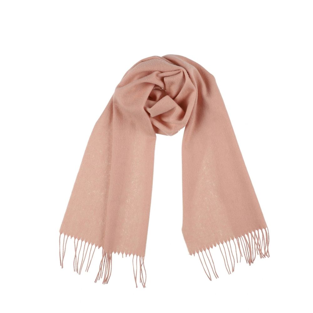 Sciarpa rosa chiaro in cashmere tinta unita da donna Parigi (4)