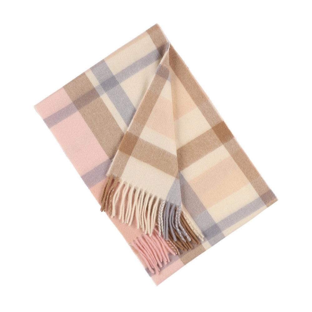 Sciarpa beige a quadri in lana 100% – Londra (3)