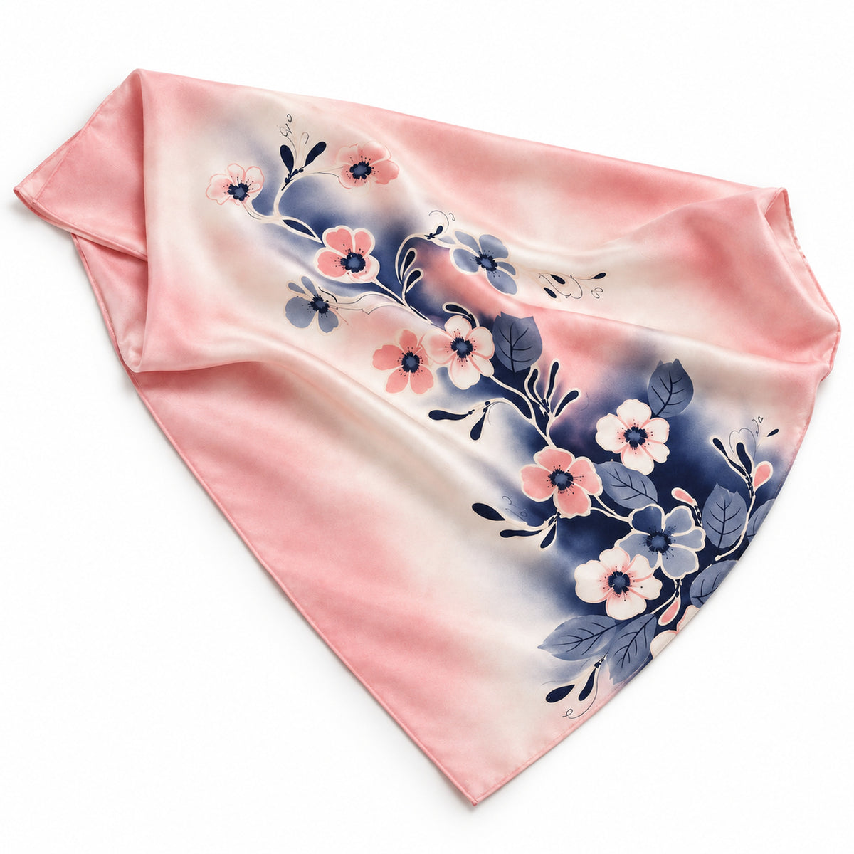 Foulard in seta rosa 90x90 (test)